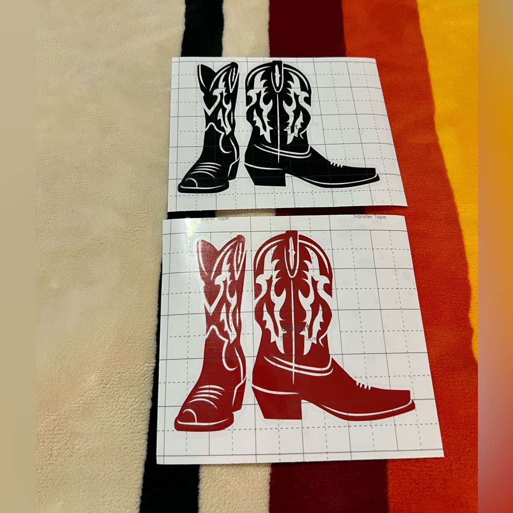 Cowboy Boots Vinyl Decal 🤠 - Picture 2 of 4